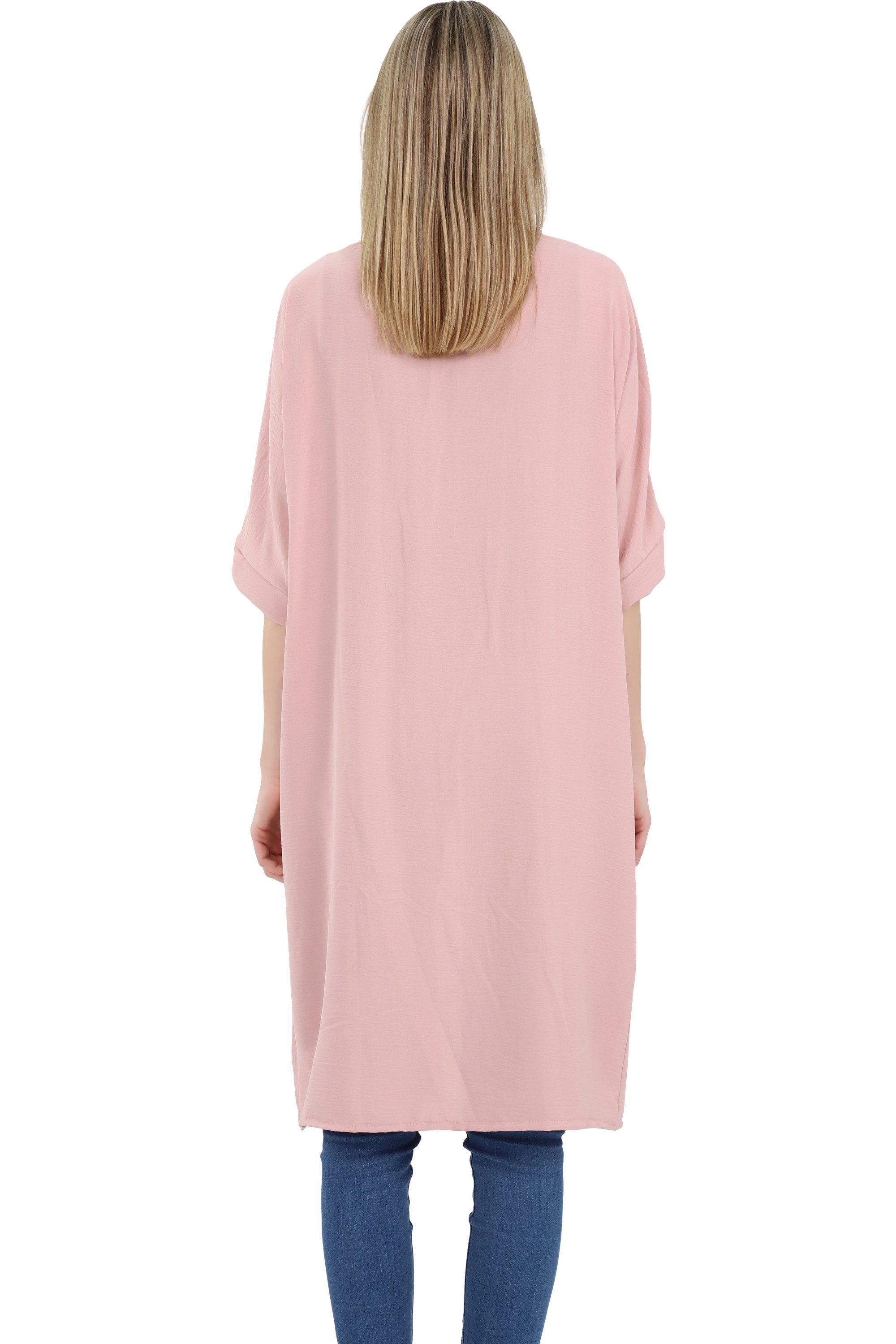 malito more than fashion Cardigan malito Damen Kimono 2342 Kimono Sommer Strand Cover up mit extraweiten Ärmeln Einheitsgröße