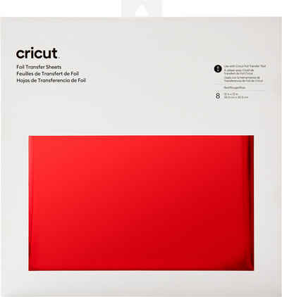 Cricut Dekorationsfolie Transferfolie Sheets Red, 30,5 cm x 30,5 cm 8 Bogen