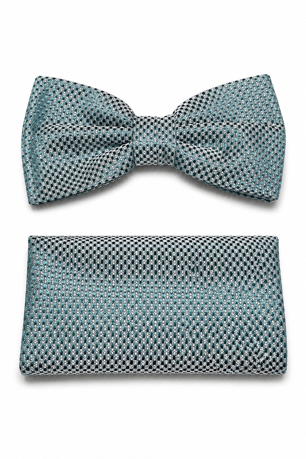 Prince Bowtie Fliege - Set Fliege Einstecktuch - Seidenfliege gemustert