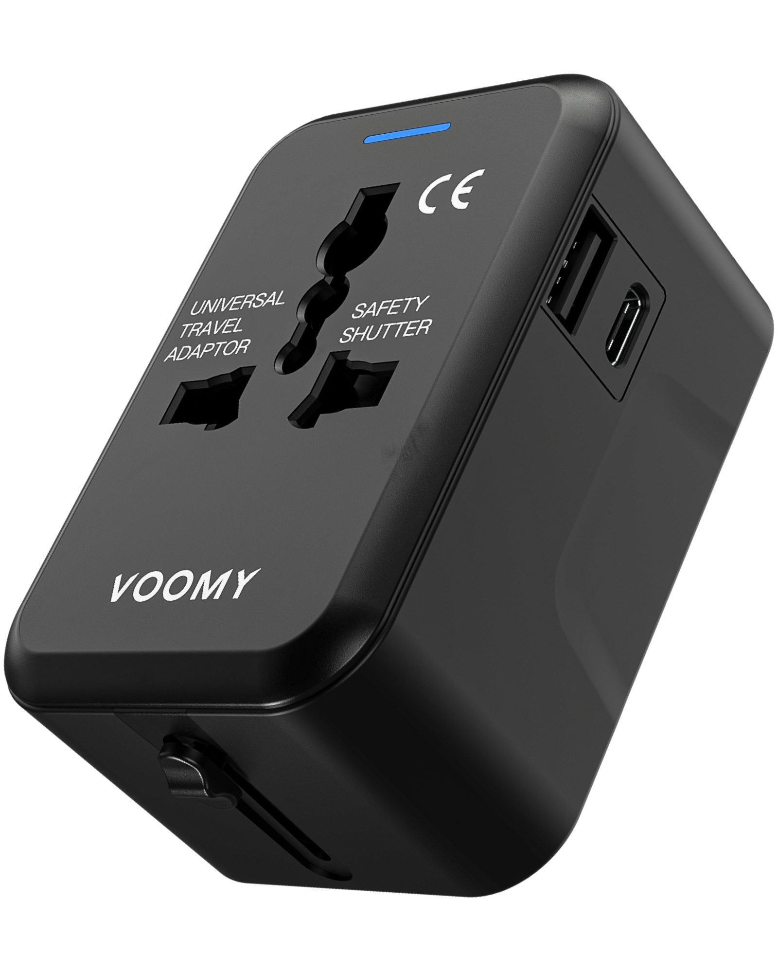Voomy Travel Y10 Universal Reisestecker für Weltweit 190+ Länder - USB Reiseadapter A,B,C,E,F,G,I,J,N,L,N zu Reiseadapter weltweit mit US/EU/AU/UK-Steckern deckt über 170 Länder ab