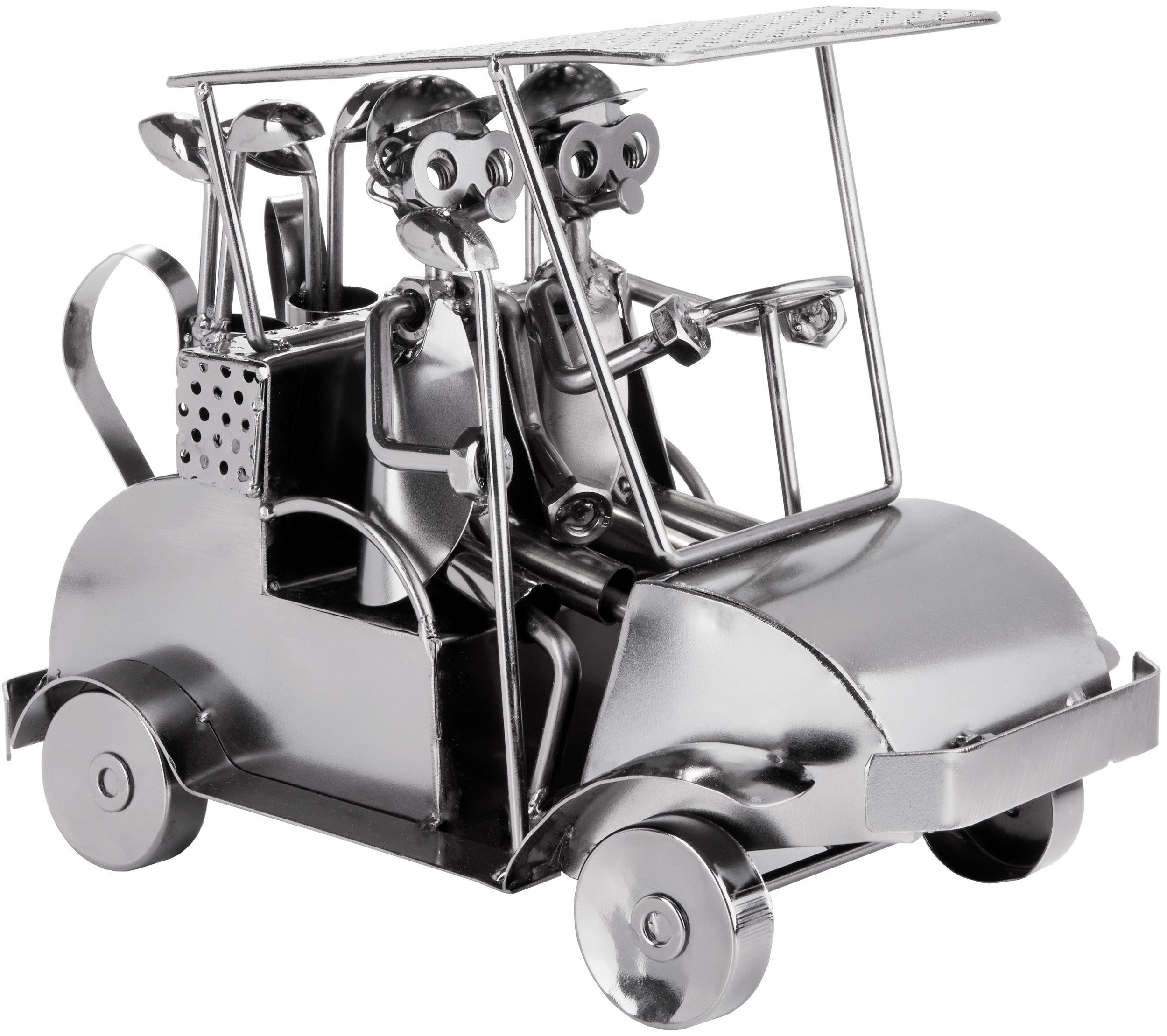 BRUBAKER Dekofigur Metallskulptur Schraubenmännchen Golfcart (1 St), kunstv günstig online kaufen