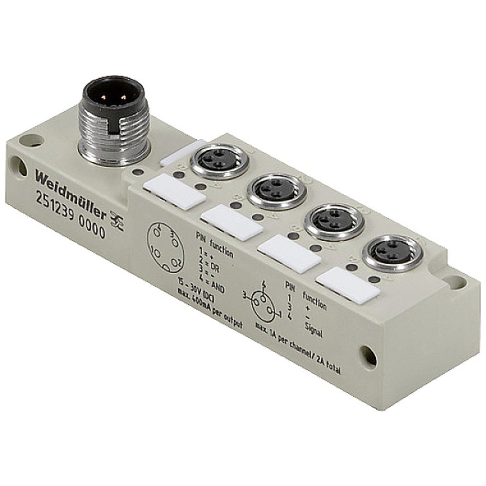 Sensor Weidmüller SAI-4-S-3P-M8L-M12-LOG 2512390000 Sensor/Aktorbox passiv M1