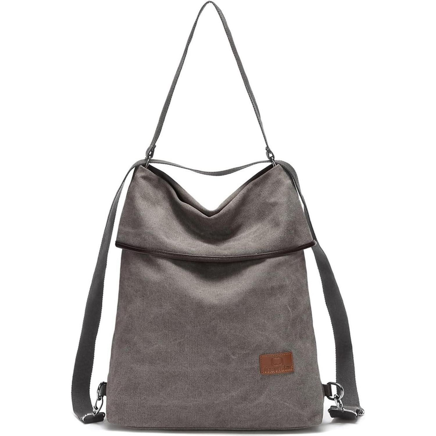 Umhängetasche Damen Canvas Schultertasche Rucksack Vintage Handtasche Anti Diebstahl