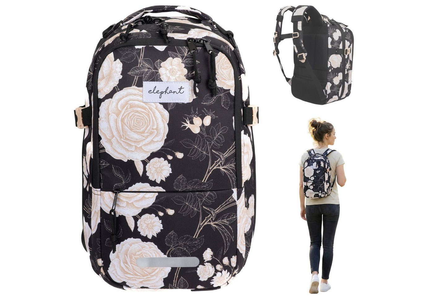 ELEPHANT Rucksack Flugzeug Handgepäck Damen Herren 40x25x20 cm Ryanair, Kabine Reise Reiserucksack Daypack 20 L Gepäck Travel small