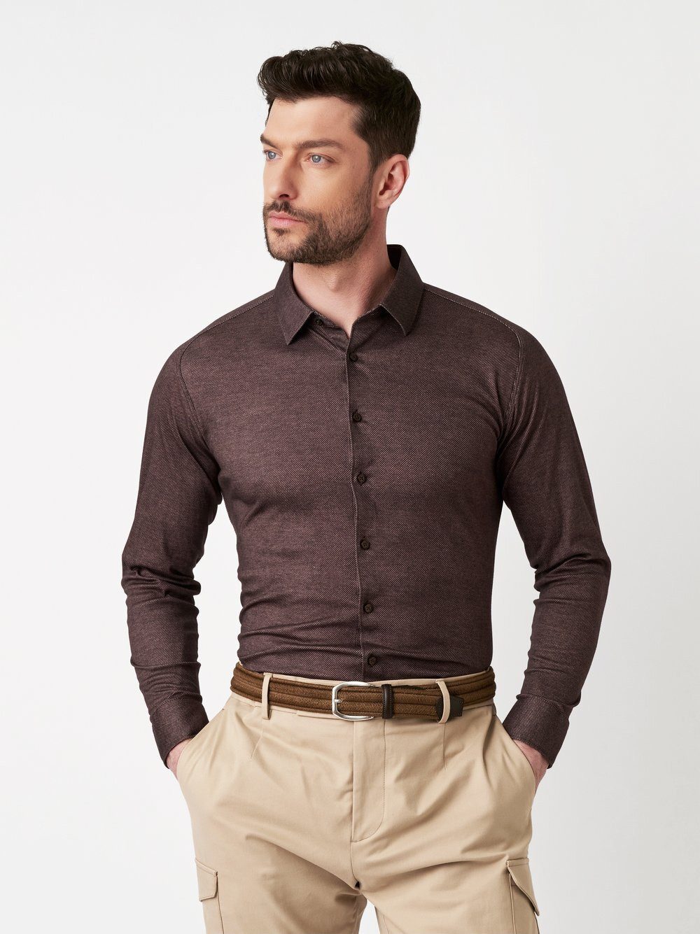 DESOTO Businesshemd Casual Kent mit Kent Kragen