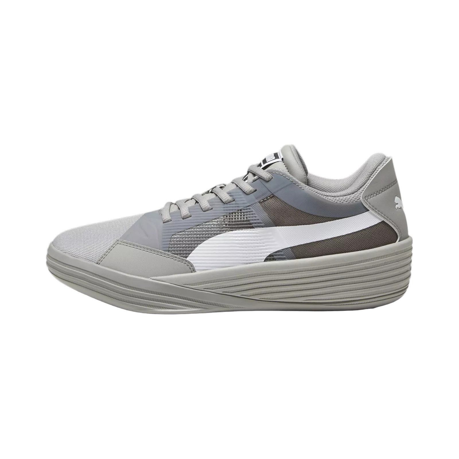 PUMA Hallen-Indoorschuhe Clyde All-Pro Team grau/weiss Herren Badmintonschuh
