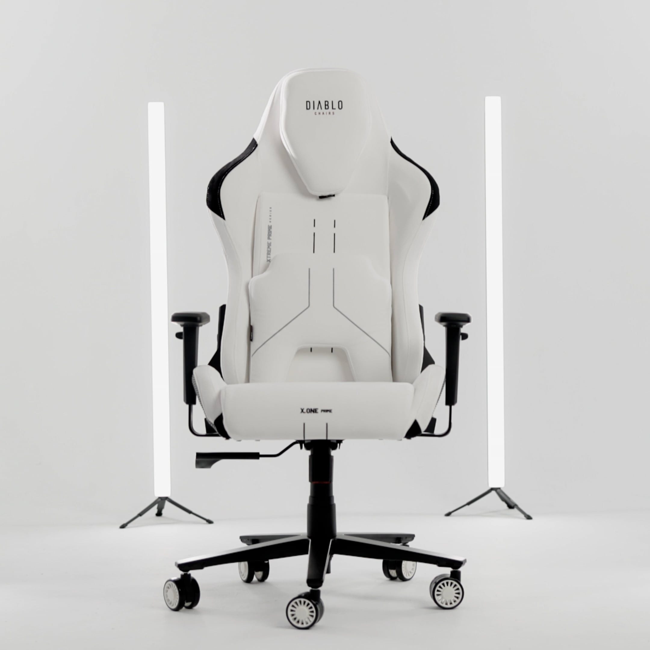 DIABLO CHAIRS Gaming-Stuhl X.One Prime Stoff ergonomisch Metallbasis 140kg CoolComfort (Magnetische Kopfstütze, Höhenverstellbare Armlehnen, Kühlender Sitz), Ko – Bild 5 von 5