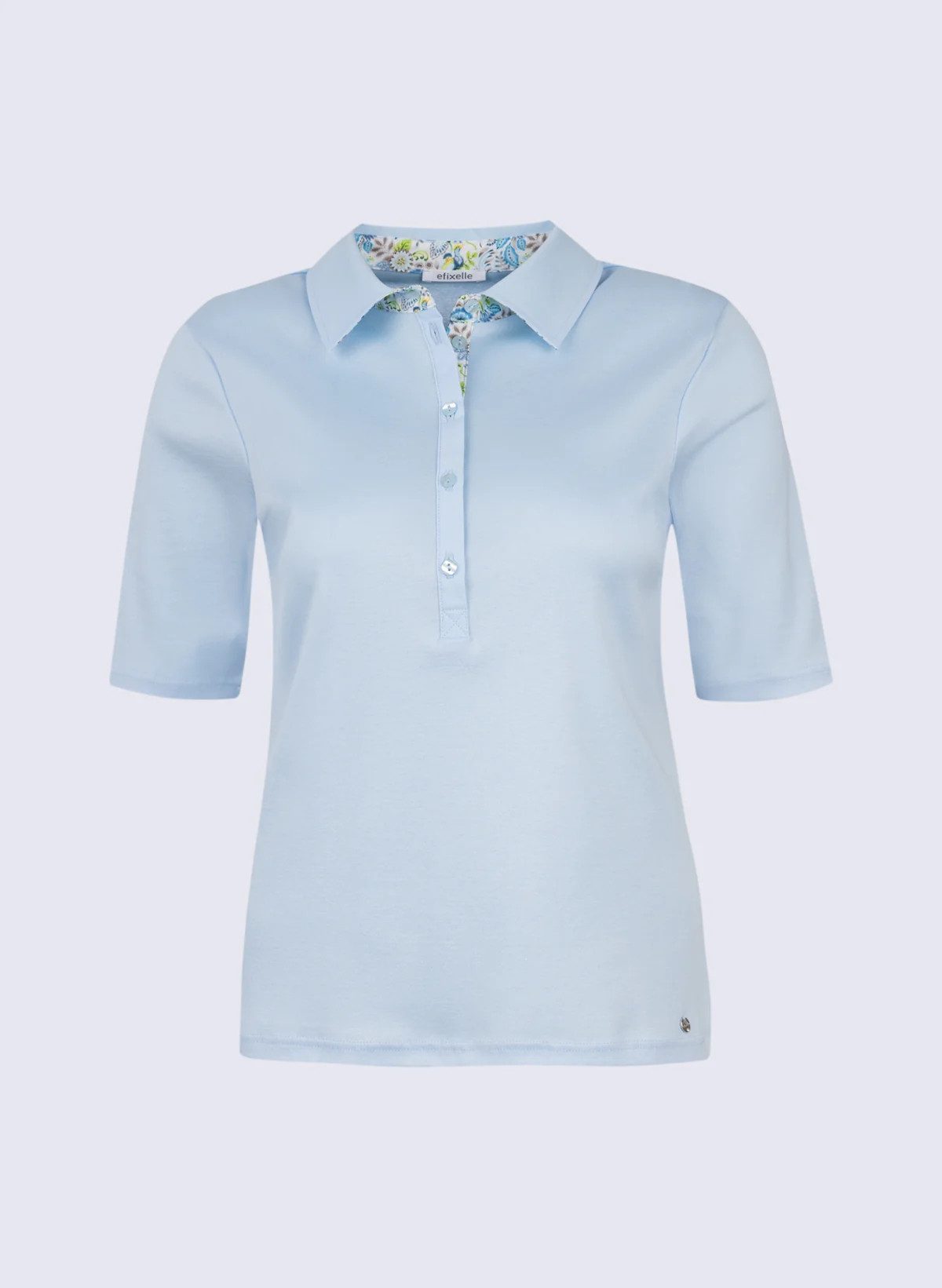 efixelle Kurzarmhemd Polo 1/2 Arm ZAIDA hellblau