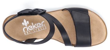 Rieker Sandalette, Sommerschuh, Sandale, Keilabsatz, mit Klett