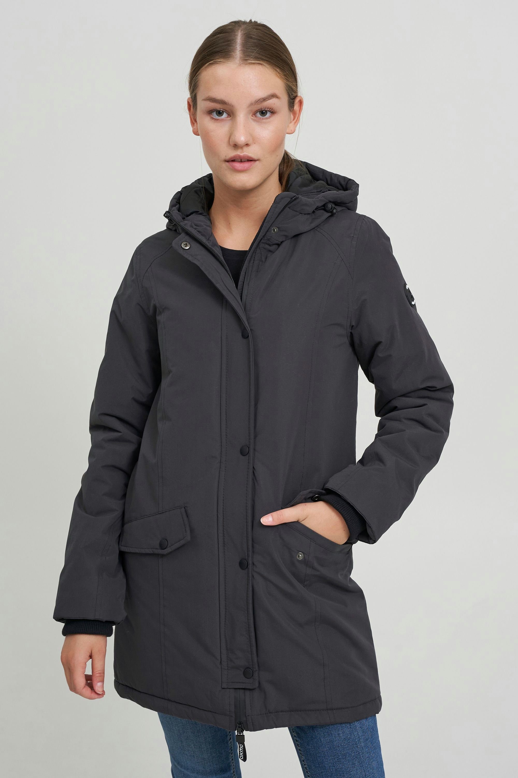 OXMO Parka OXTamila Wetterfester Parke Phantom Kapuze (194205) mit Grey