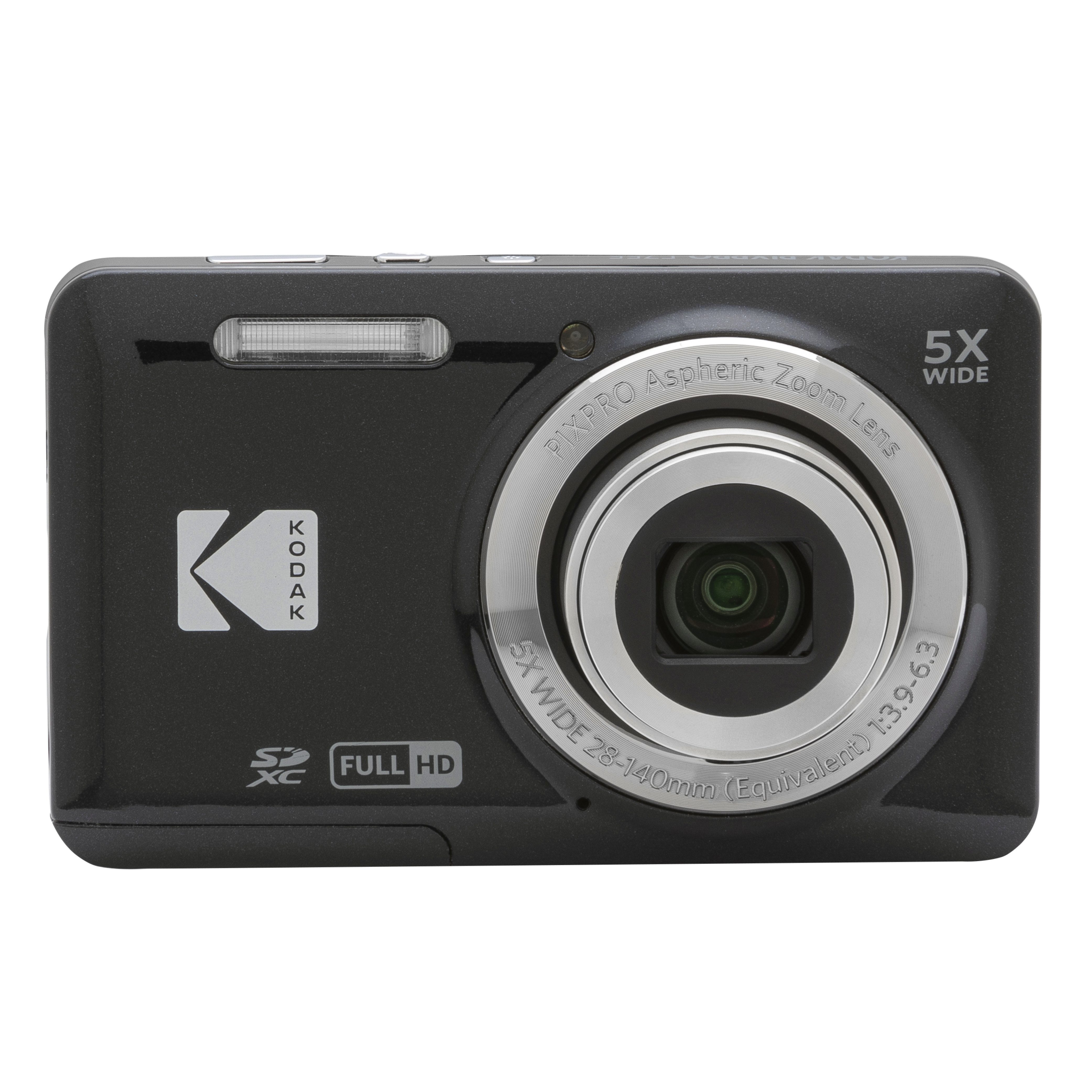 Kodak PixPro FZ55 - Interner Speicher 63MB, schwarz Kompaktkamera (5x opt. Zoom, 5-facher optischer Zoom und 28-mm-Weitwinkel)