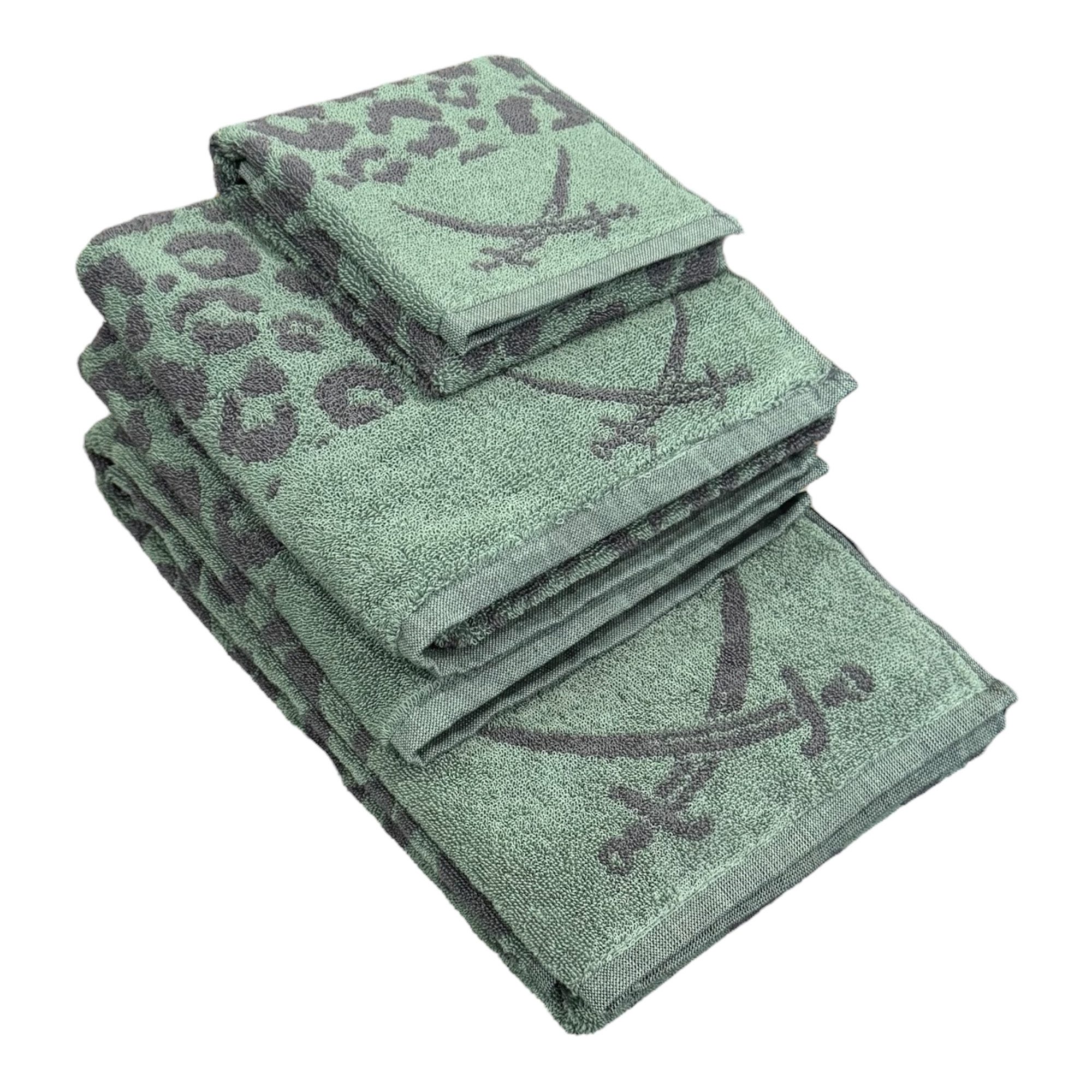 Sansibar Sylt Handtuch Set "LEO" hochwertiges Handtuchset mit modernem Design, (Spar-Set, 4-St), 100% Baumwolle, langlebig, saugstark, leicht gezwirnt