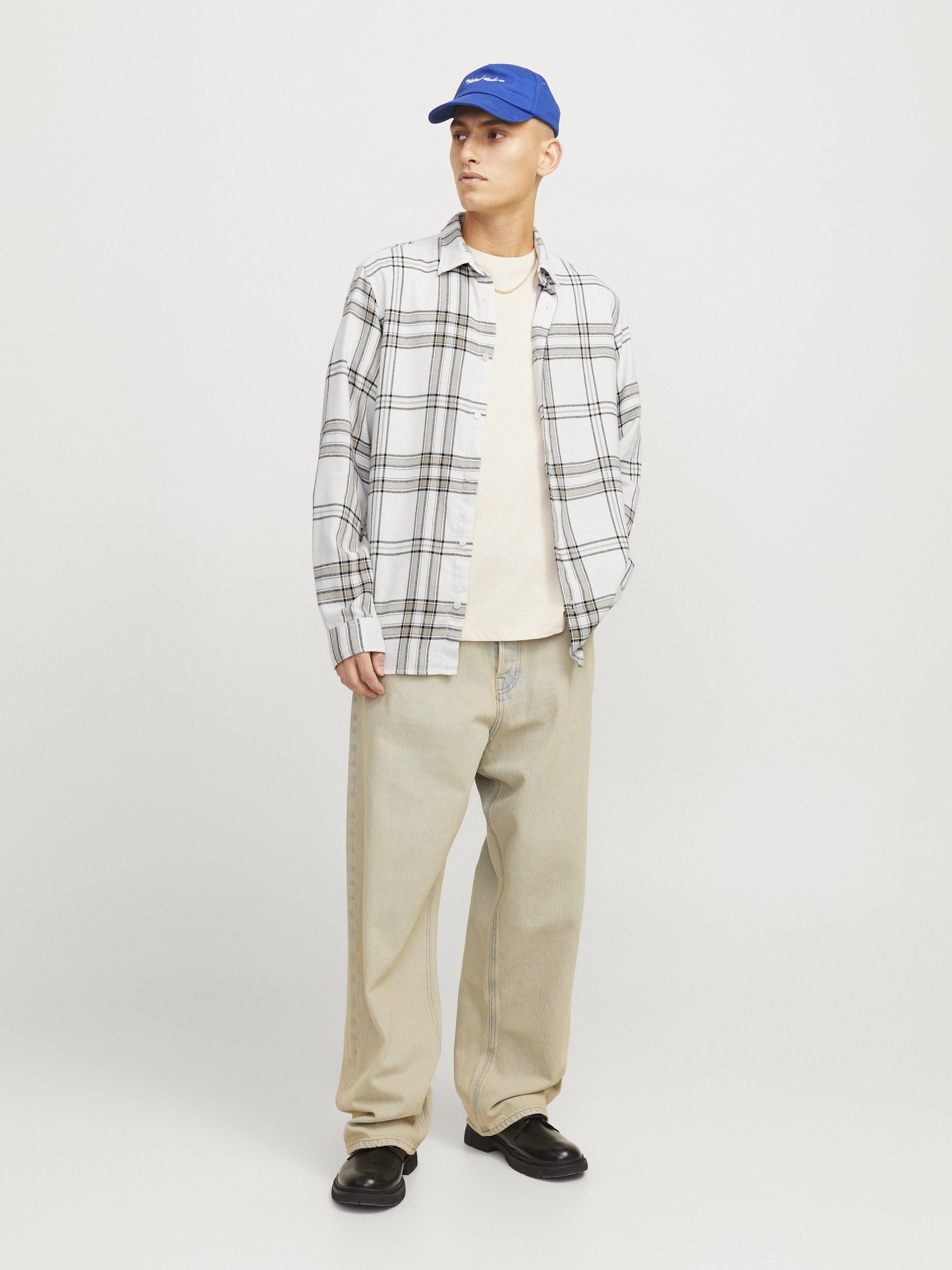 Jack & Jones Langarmhemd JORJOSHUA FLANNEL CHECK SHIRT LS LN