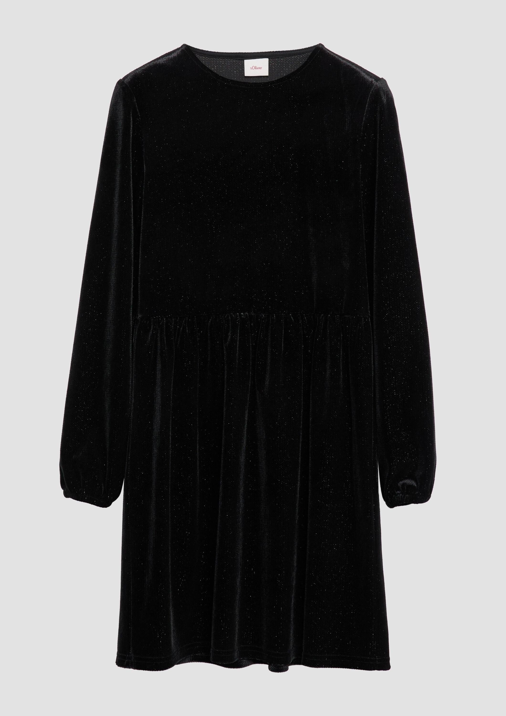 s.Oliver Minikleid Kleid Kurzes Kleid aus Glitter-Samt