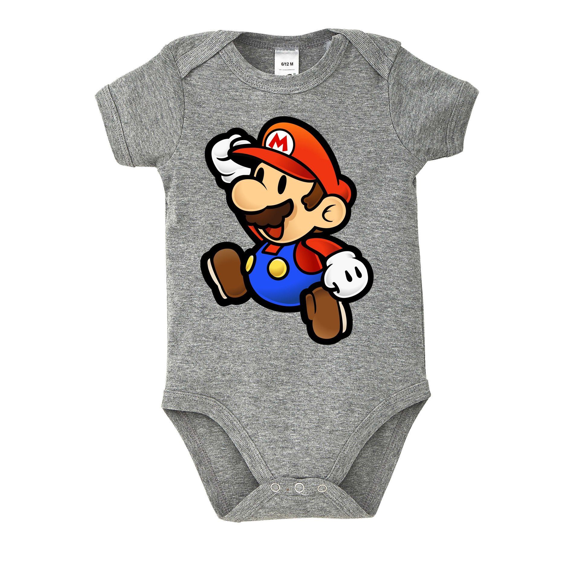Strampler Kinder Baby Mario Retro Konsole Gaming Luigi Yoshi Super