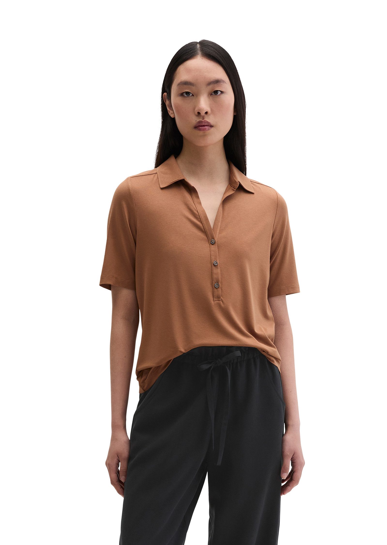 Marc O'Polo Kurzarmshirt aus LENZING™ ECOVERO™