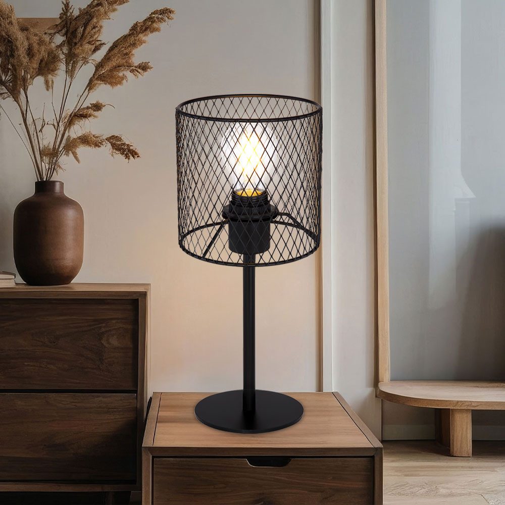 GLOBO LIGHTING LED Tischleuchte, Leuchtmittel inklusive, Warmweiß, Farbwechsel, Tischlampe Tischleuchte Leselampe dimmbar Fernbedienung RGB LED H 35cm