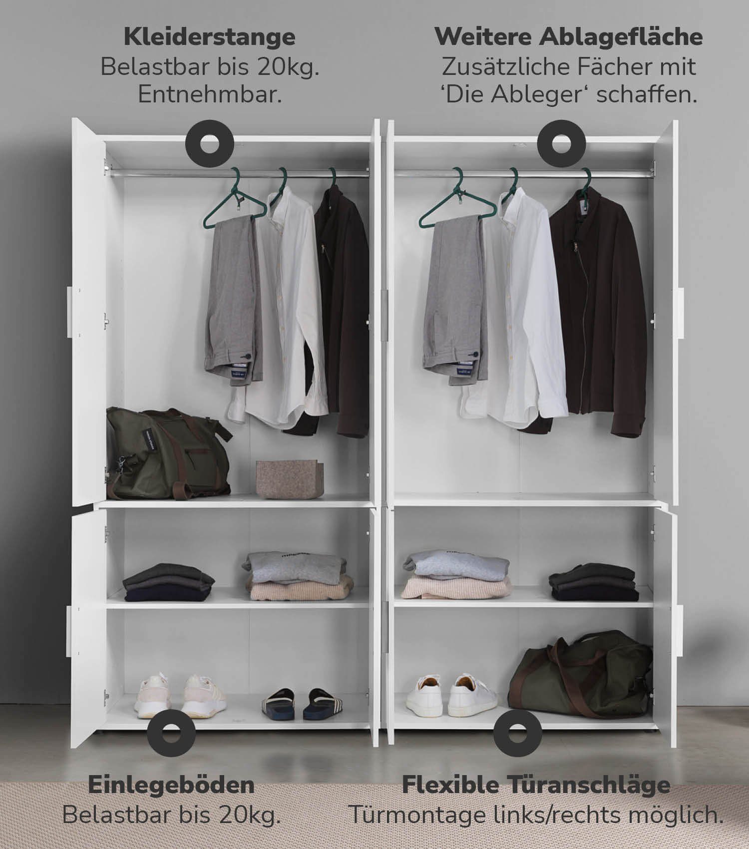 mokebo Kleiderschrank Der Grenzenlose (8-Türig mit günstig online kaufen