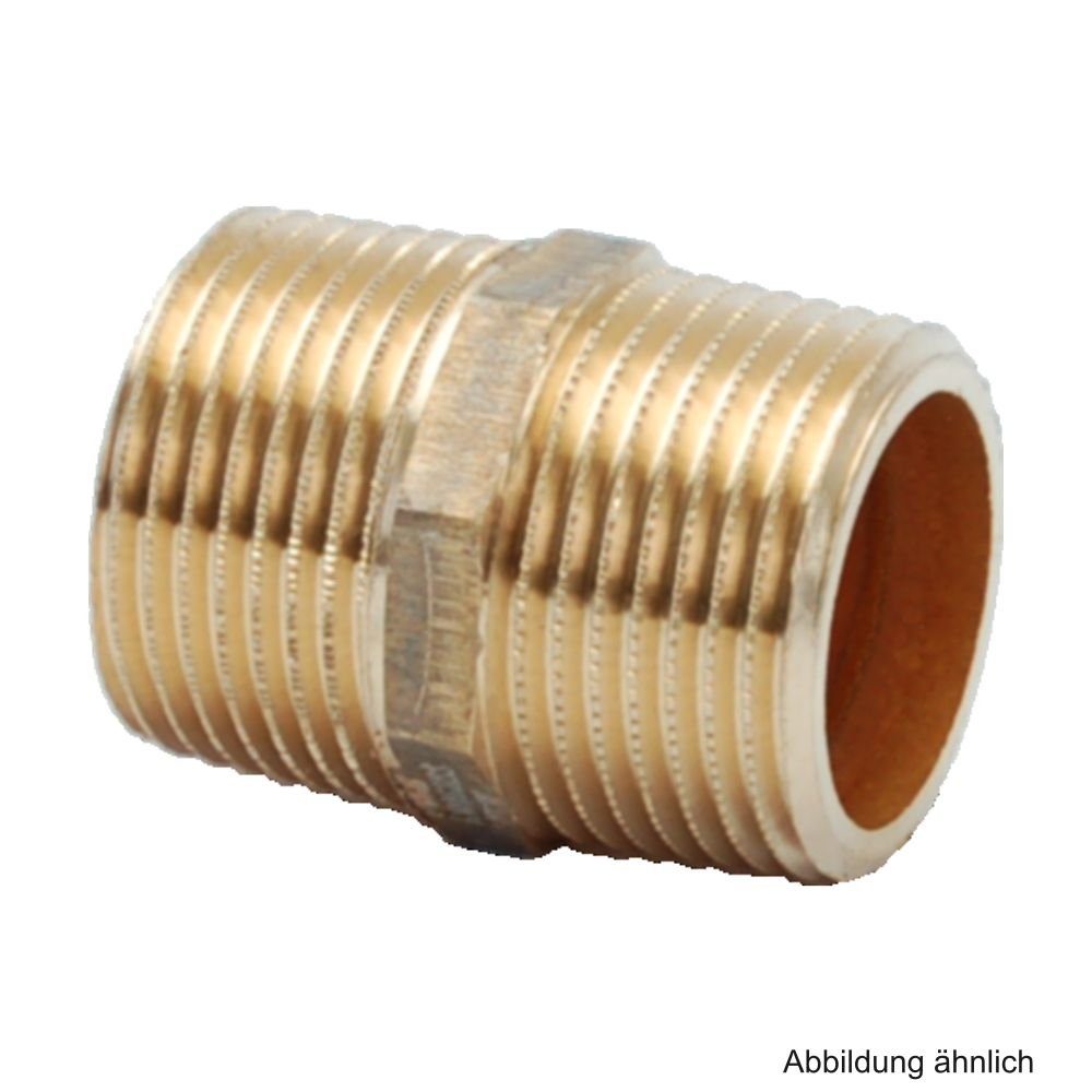 Viega Wasserrohr Rotguss Doppelnippel mit Gewinde, Serie 3280, 3/4"