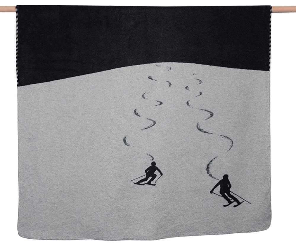 Wohndecke Savona 'Skifahrer' 150 x 200 cm, DAVID FUSSENEGGER günstig online kaufen