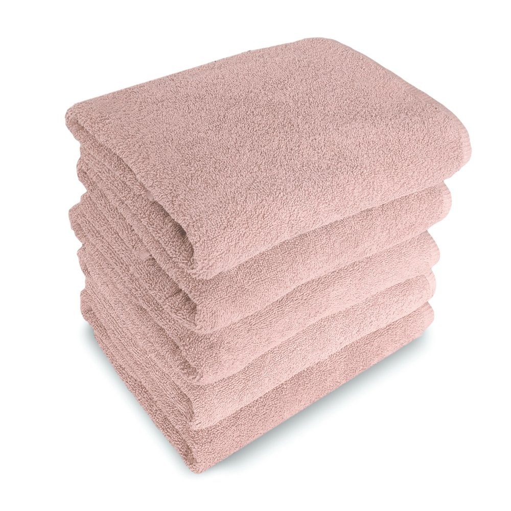 verpackt Aufhänger, g/m², rosa Farben, (Set, einzeln Rimini 5-tlg), 03 Handtuch 23 100% mit - Set Frottee, Baumwolle, 500 MatratzenL.A.B®