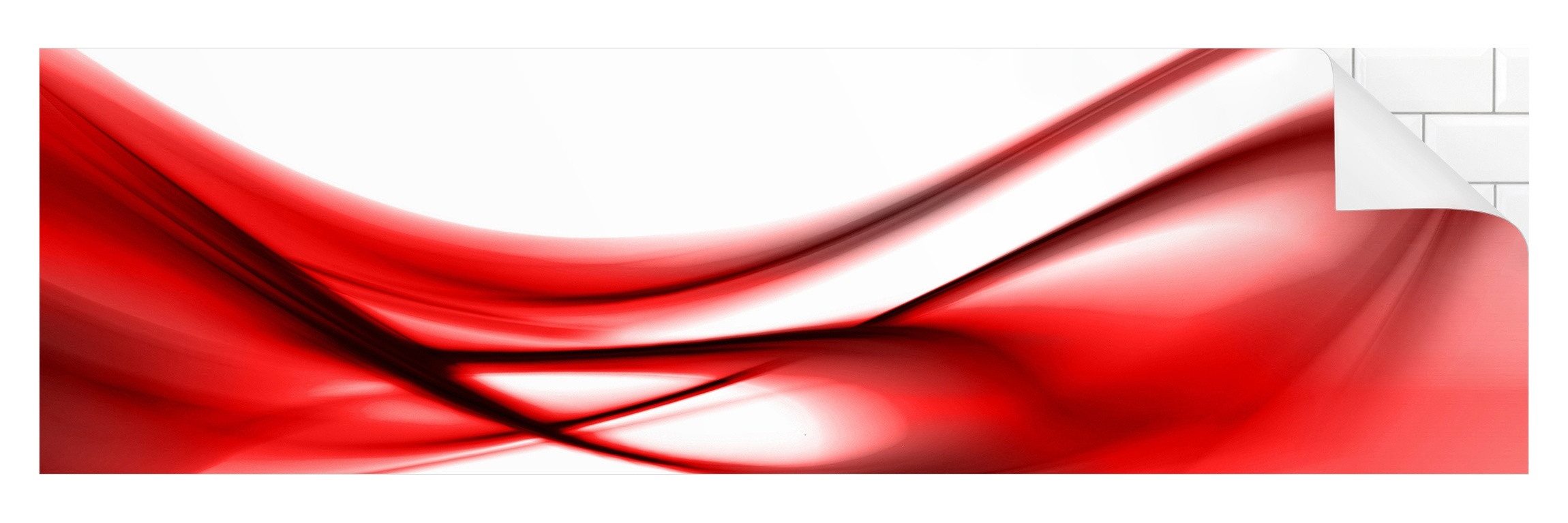 Bilderdepot24 Küchenrückwand rot dekor Abstrakt Wandpaneel Red Touch Wandverkleidung Küche, (1-tlg., Nischenrückwand - für Fliesenspiegel ohne Bohren - matt), Spritzschutz Rückwand Küche Herd - Folie selbstklebend versch. Größen