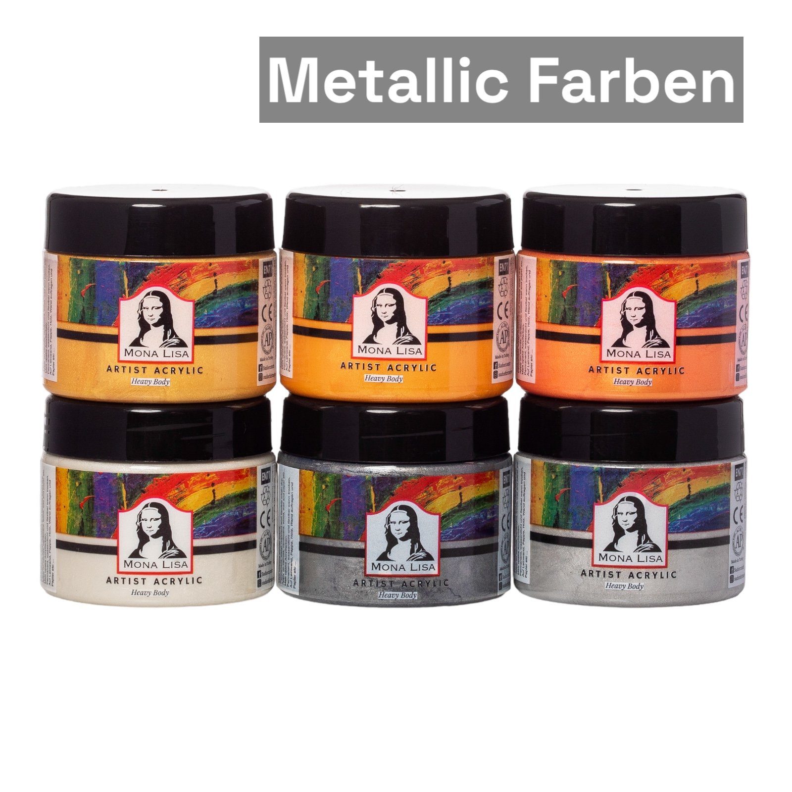 SÜDOR Acrylfarbe Acrylfarben Set 6x125ml (750ml), Acrylic Paint Set