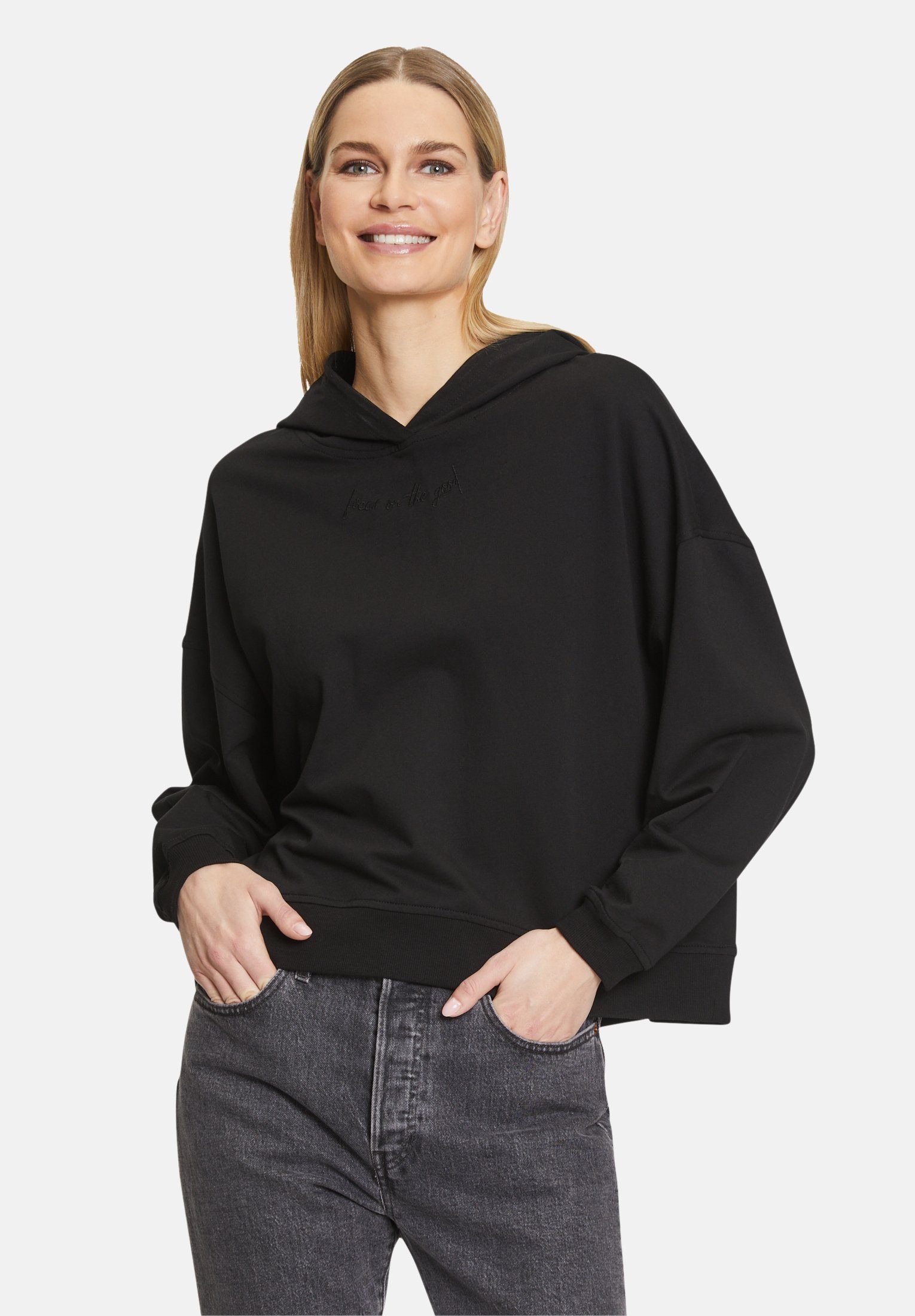 Damen Pullover Betty Barclay Sweatshirt mit Kapuze Druck