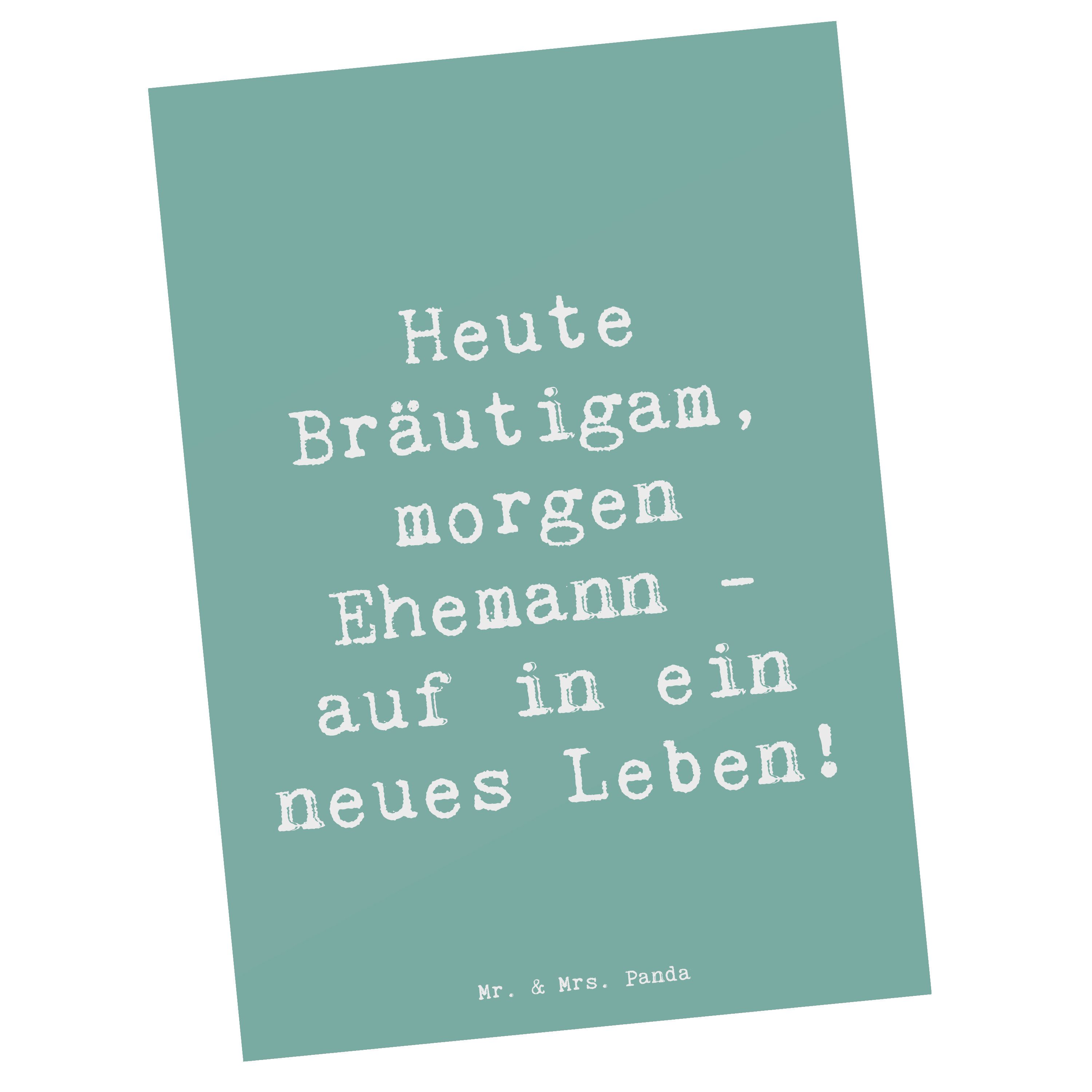 Postkarte Bräutigam Heute - Meeresbrise - Geschenk, Abenteuer, neues Leben, Hei