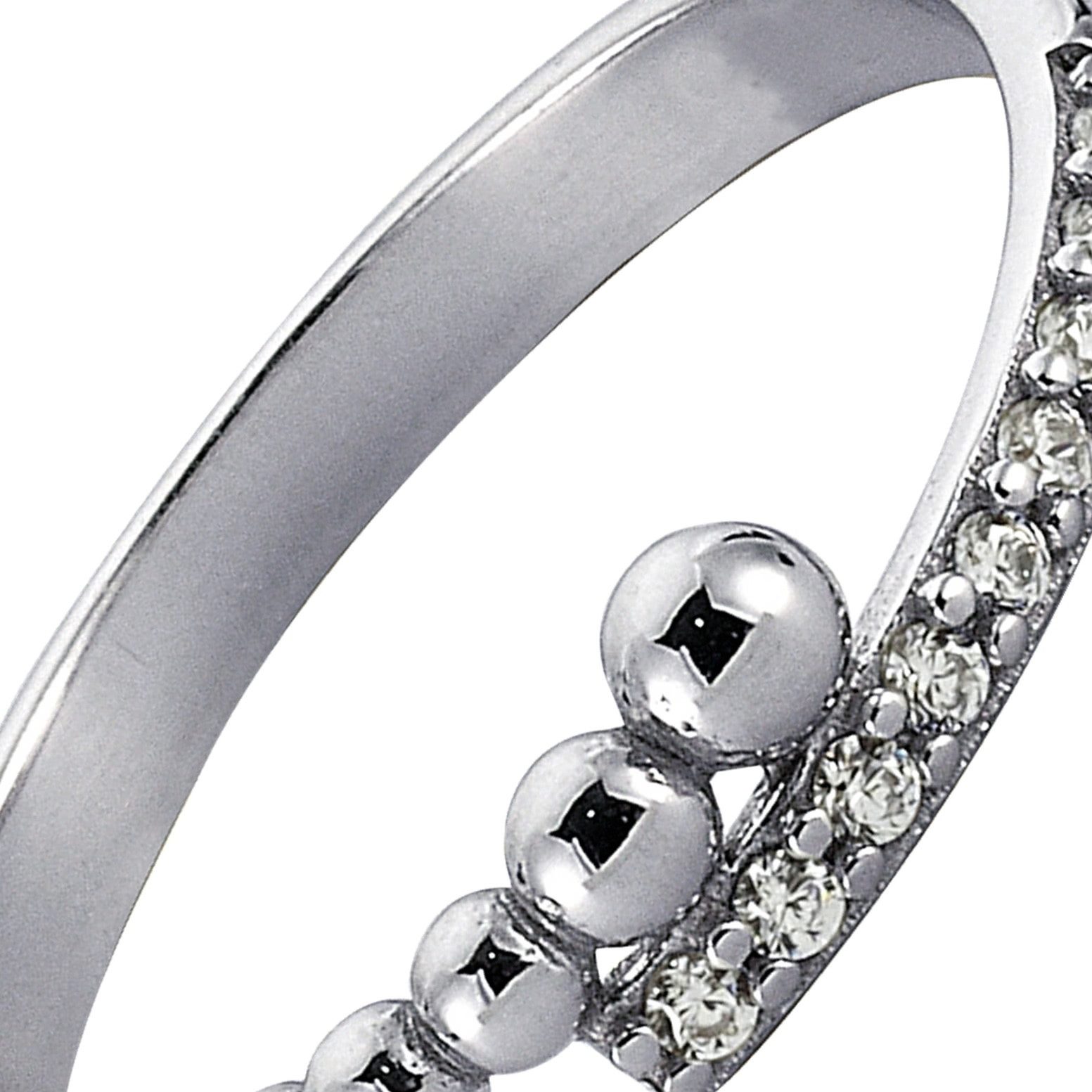 Balia Silberring Balia Ring für Damen mit weißen Zirkonia (Fingerring), Damen Ring Kugeln, 56 (17,8), 925 Sterling Silber