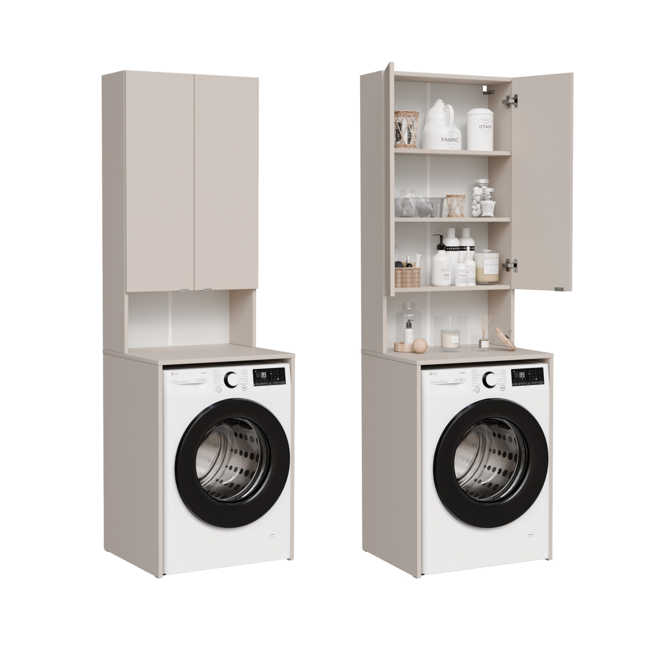 Platan Room Waschmaschinenumbauschrank Badschrank LORA Waschmaschinenschran günstig online kaufen