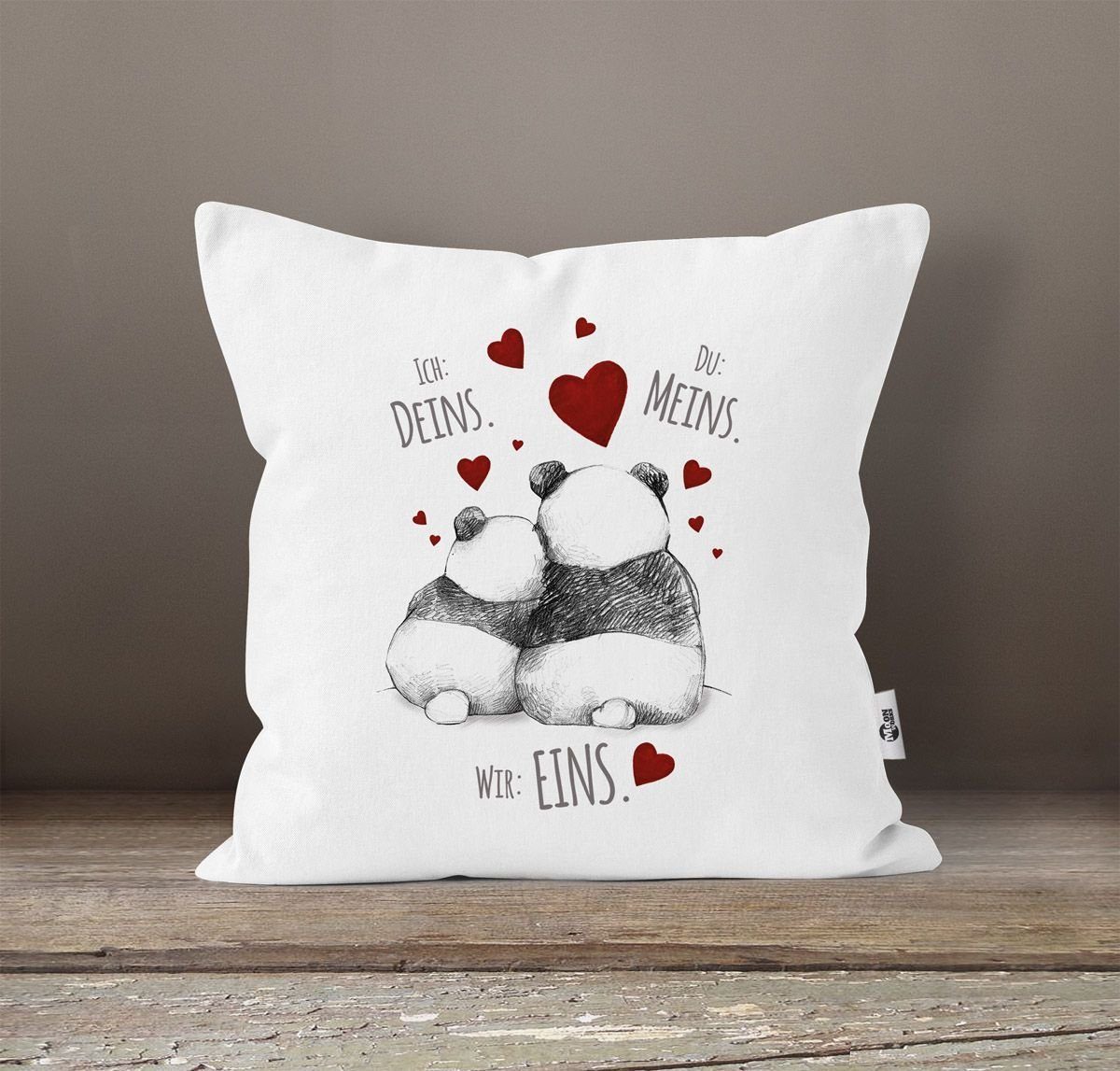 MoonWorks Dekokissen Kissenbezug Kissenhülle Panda Motiv günstig online kaufen