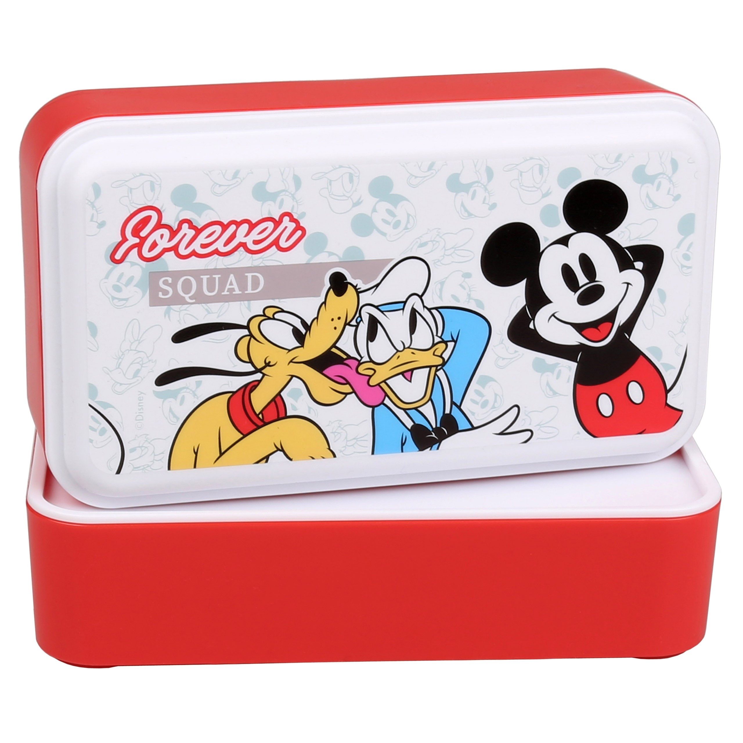 Lunchbox Disney Mickey Mouse 2x Lebensmittelbehälter, Lunchbox 5x5x18,5 cm
