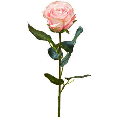 Kunstblume Rose Madame Stielrose Kunstpflanze 37 cm 1 Stk rosa Rosen, matches21 HOME & HOBBY, Höhe 37 cm, Indoor
