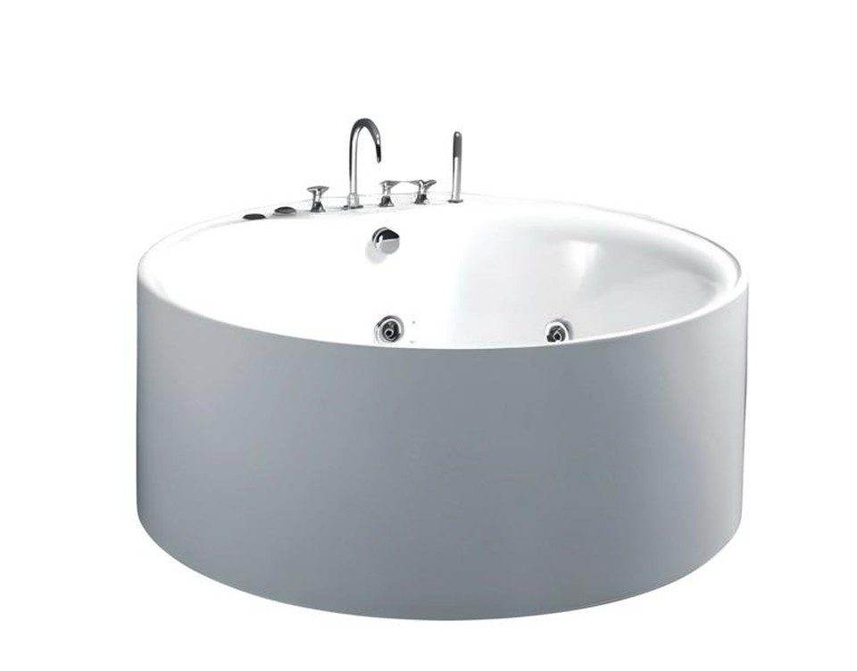 Xlmoebel Whirlpool-Badewanne XLMOEBEL Blubberbad aus Acryl in klassischem Weiß mit Hydromassage, Made in Europa