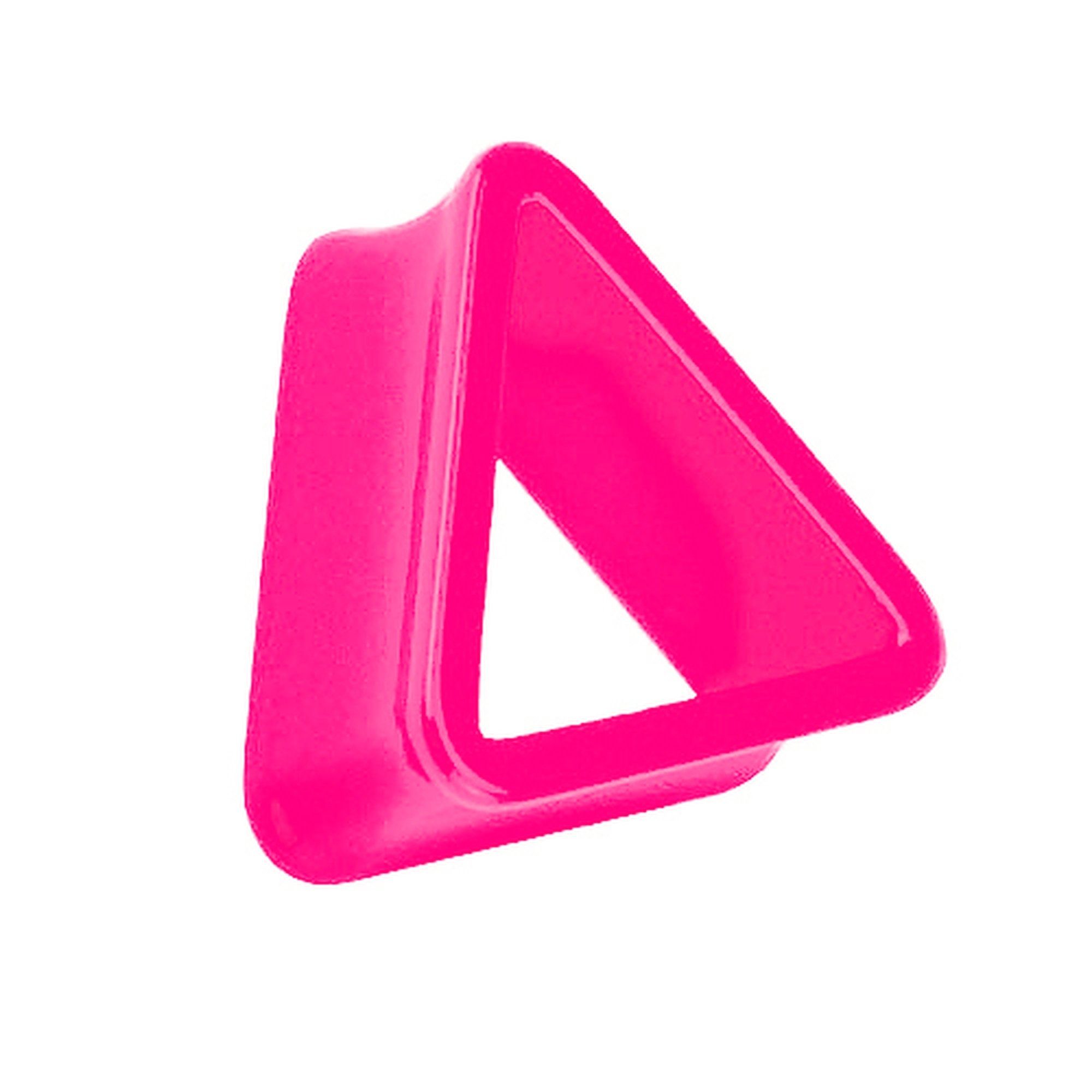 Taffstyle Plug Piercing Kunststoff Dreieck Double Flared, Flesh Tunnel Ohr Plug Ohrpiercing Kunststoff Dreieck Double Flared Pink
