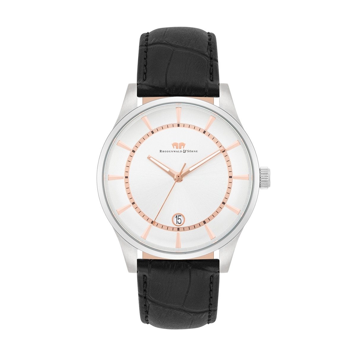Rhodenwald & Söhne Quarzuhr Eragon schwarz, Armband aus Echtleder