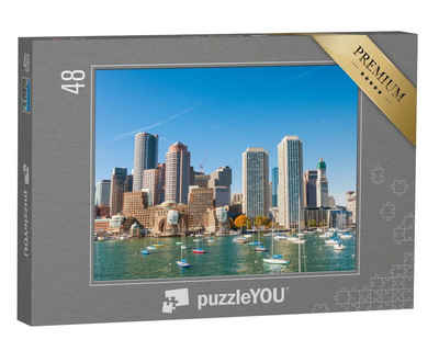 puzzleYOU Puzzle Skyline von Boston, Massachusetts, 48 Puzzleteile, puzzleYOU-Kollektionen Amerika
