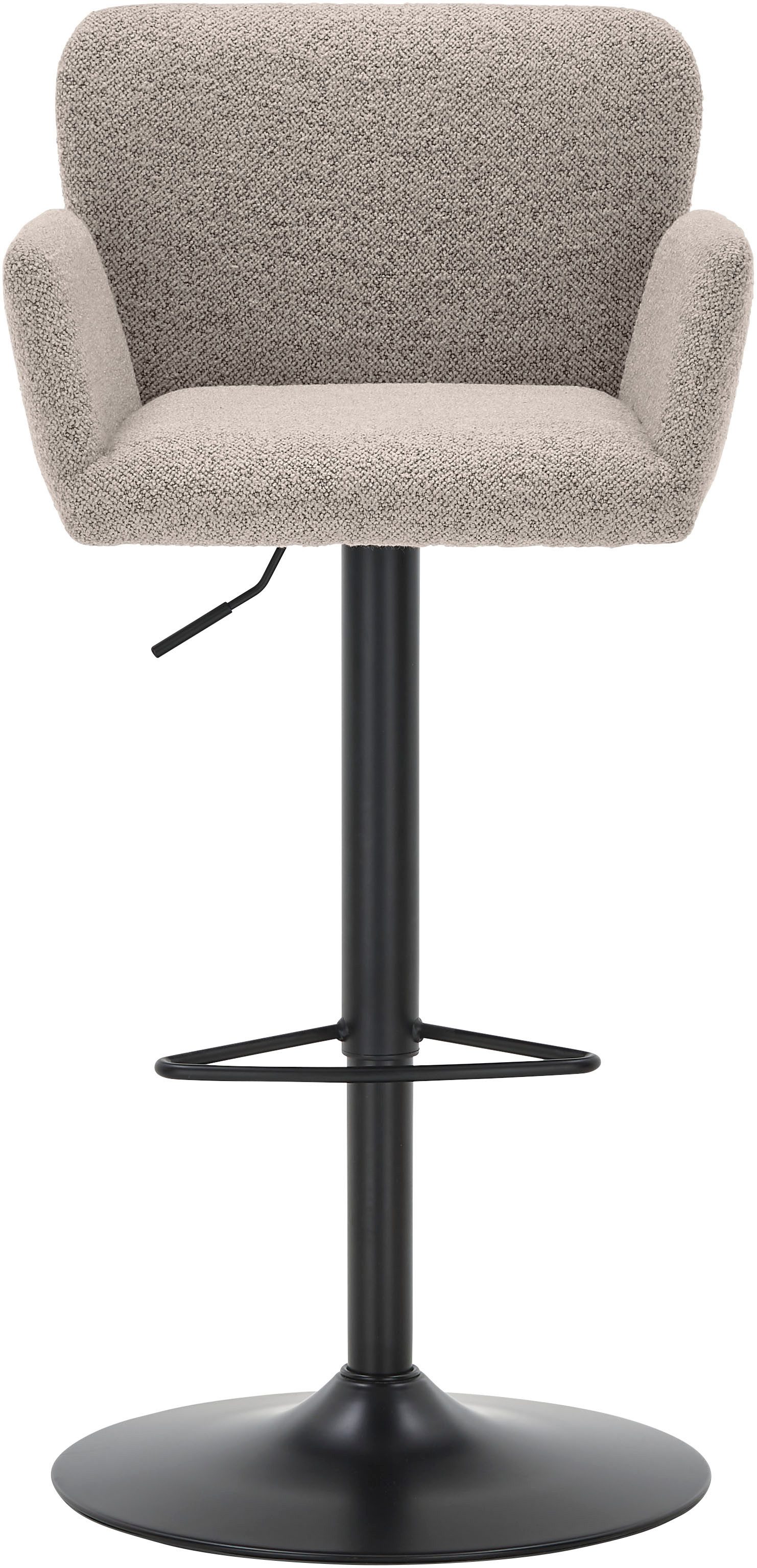 set one by Musterring Barhocker Salinas, mit Trompeten-Säulengestell in schwarz, höhenverstellbar, 4 Farben