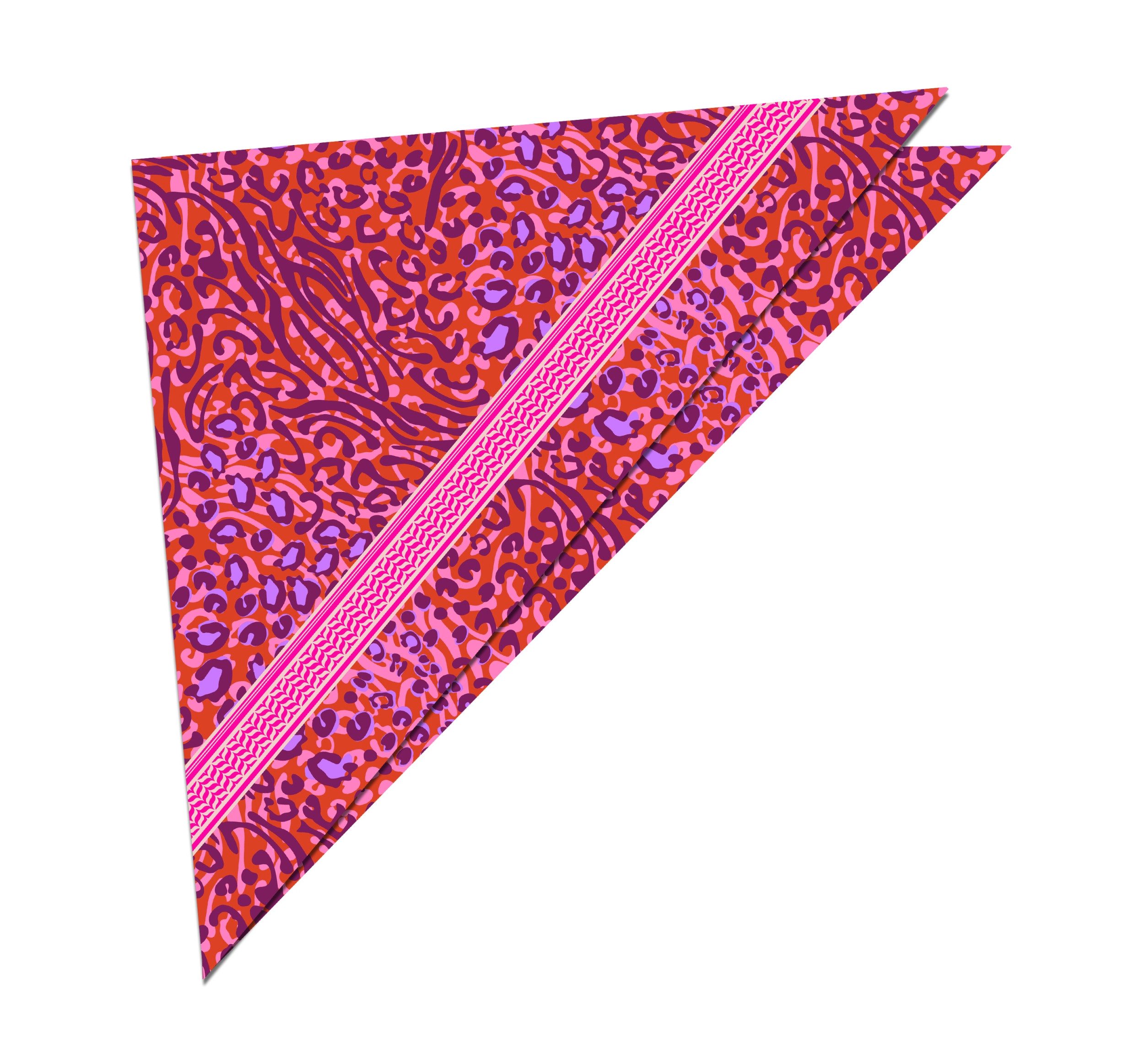Halstuch TRIANGLE ASSORTMENT 12PCS - 6 Designs à 2pcs divers-128X128X180CM, div