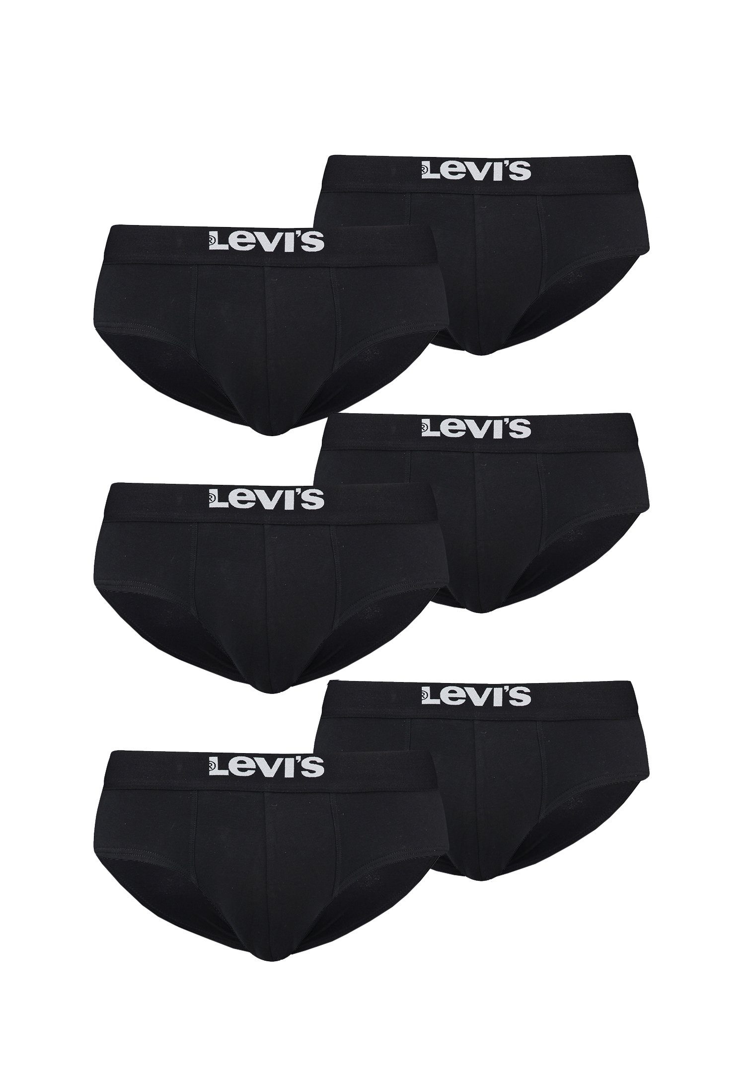 Black SOLID MEN 6-St., BRIEF CO Pack (Set, Levi's® ORGANIC 6er-Pack) 6er BASIC Boxershorts