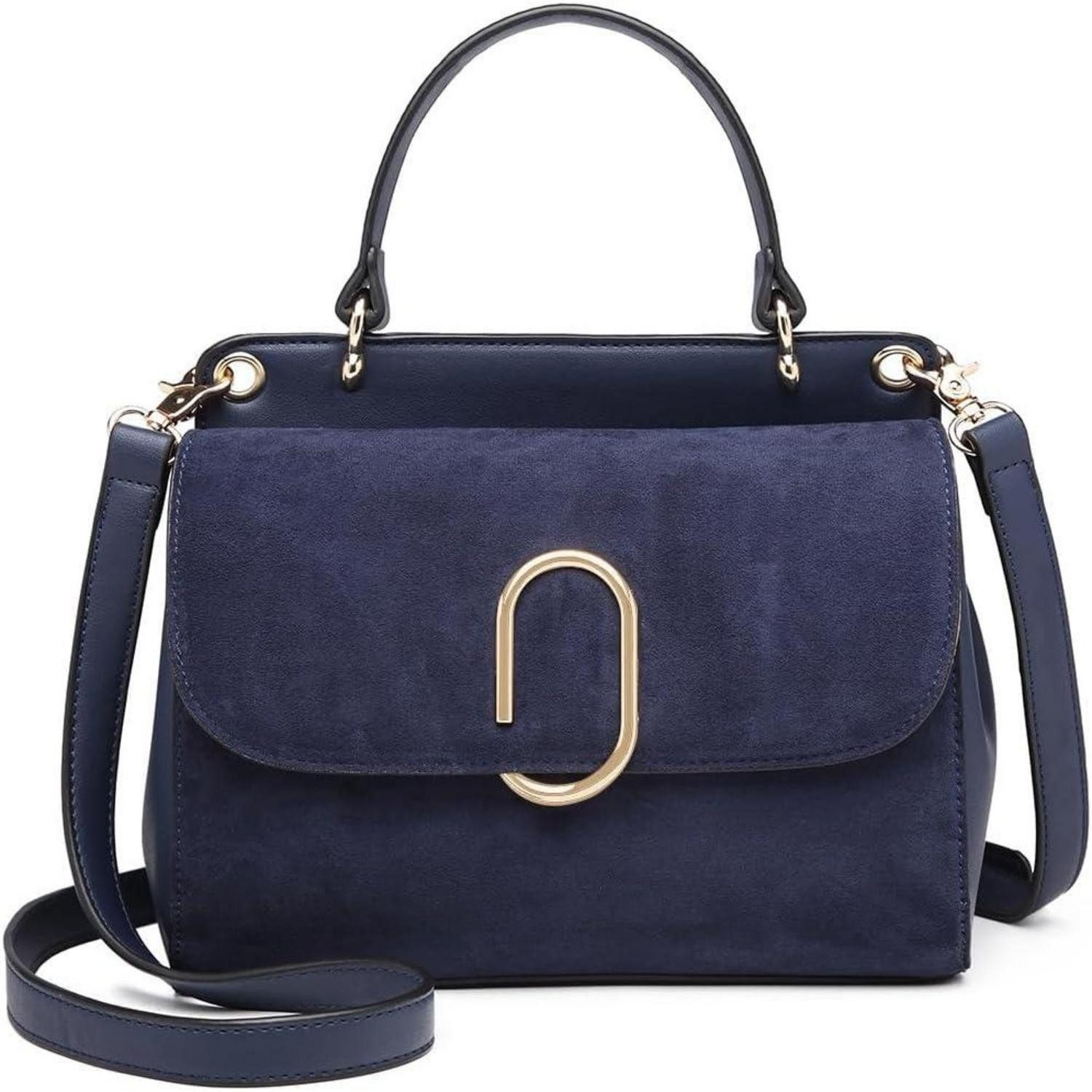 Handtasche Handtasche Henkeltasche Umhängetasche Kunstleder Damen 3-4 Blau