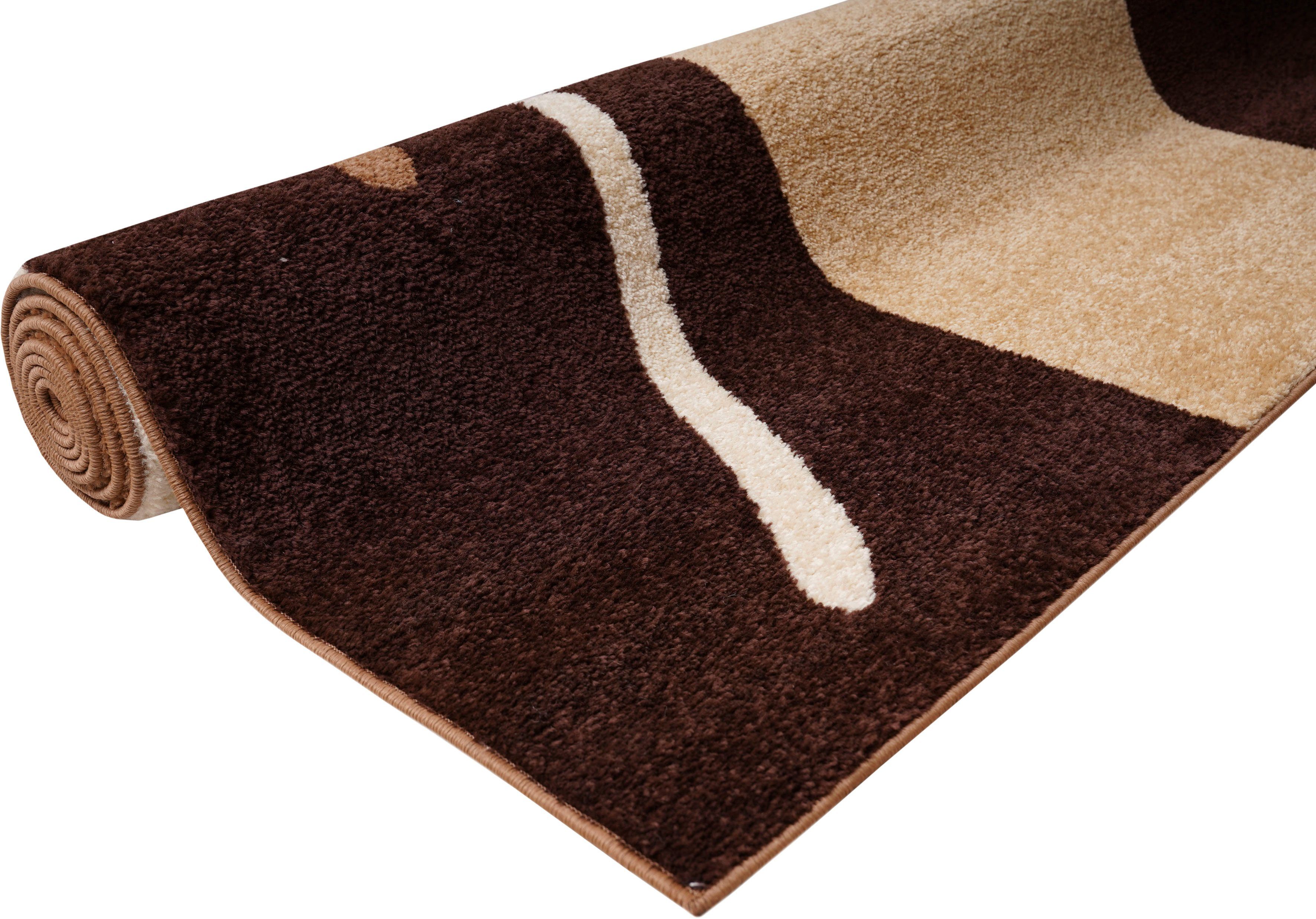 Teppich Felton, my home, rechteckig, weiche 11 mm, Höhe: kariert Haptik, Muster, mehrfarbig, braun