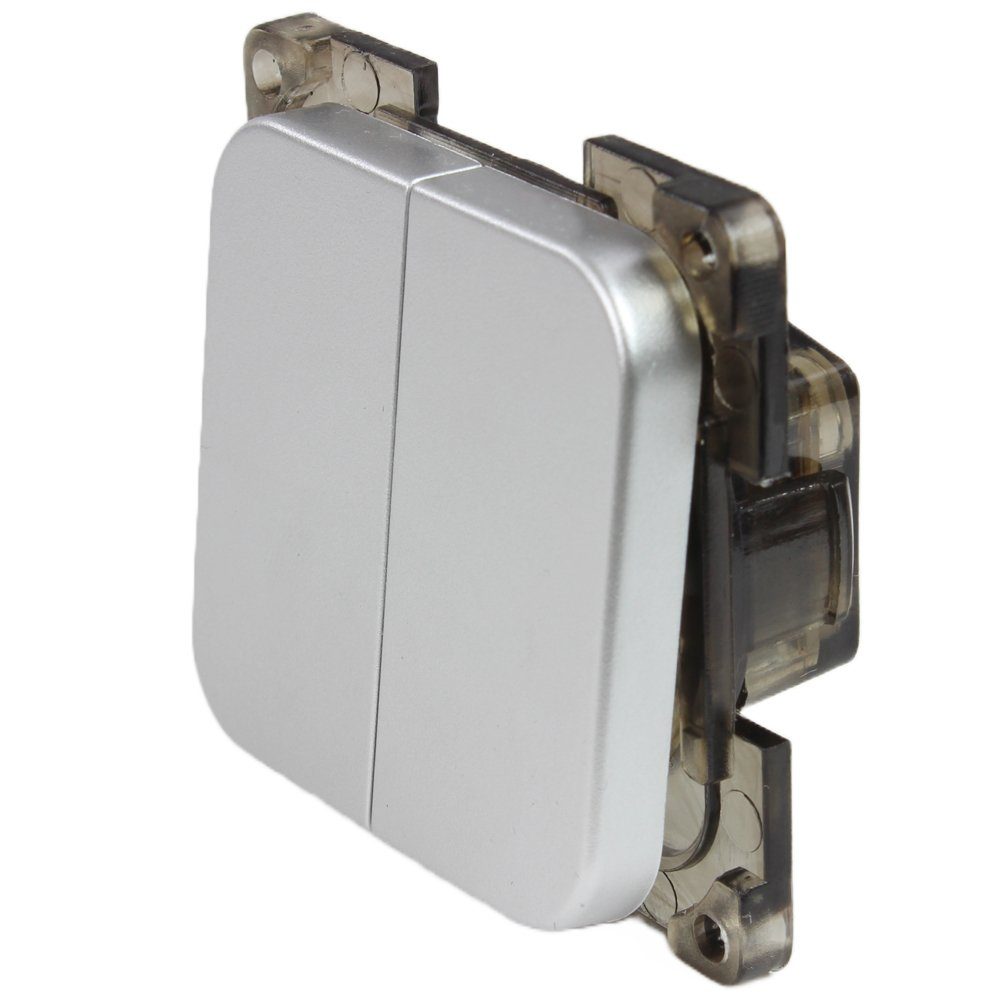 HABA B.V. Lichtschalter C-Line Presto Inprojal Serienschalter silber