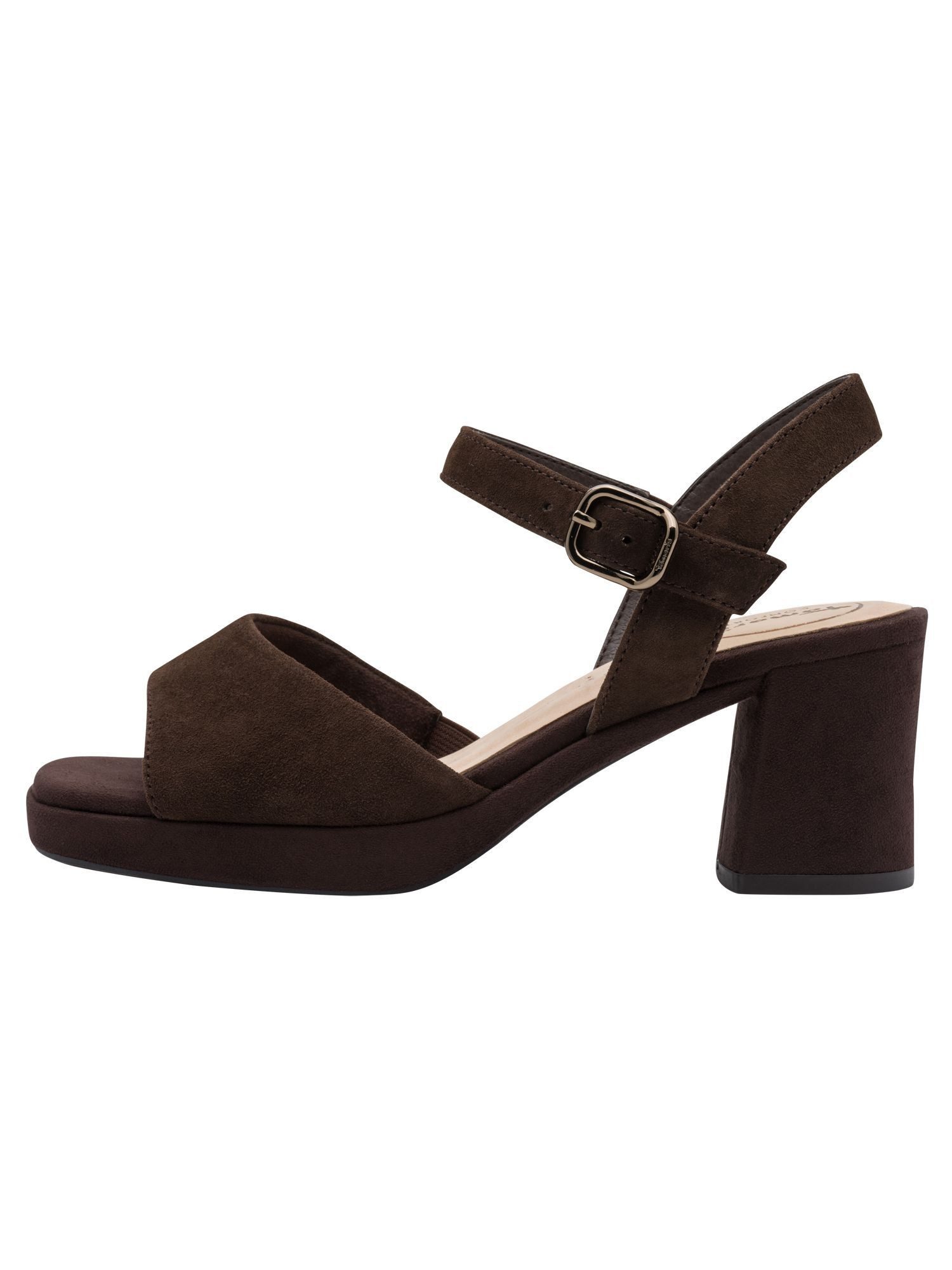 Tamaris WIDE FIT comfortFit aus Leder Blockabsatz Sandalette comfortFit