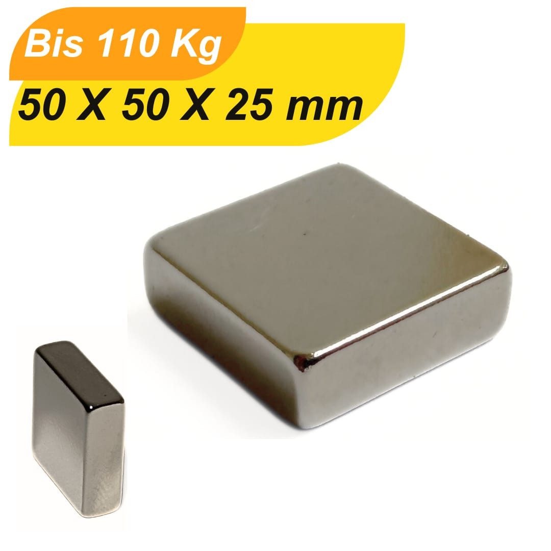 Magnet Neodym-Magnet F 50x50x25 mm Supermagnete mit hoher Haltekraft Magnet (1-St)