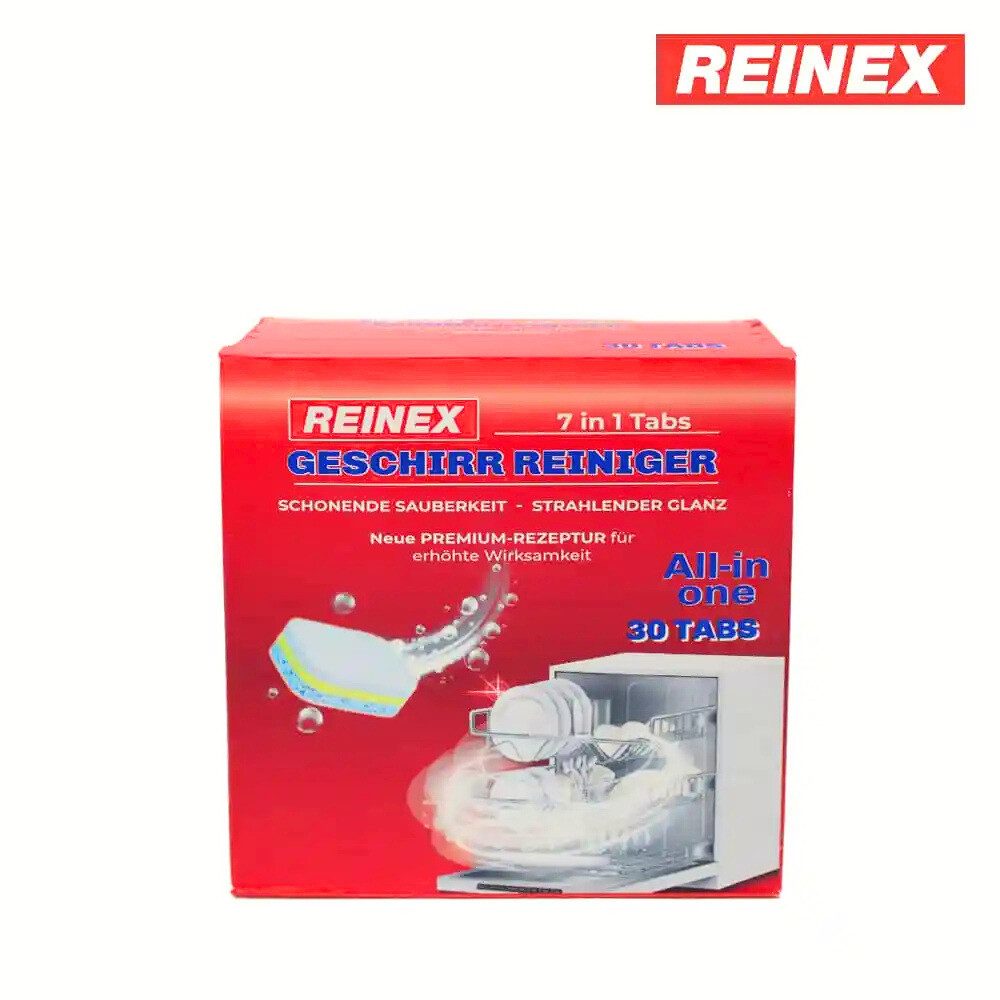 Reinex REINEX Geschirr Reiniger Tabs 7in1 – 30 Tabs Geschirrspülmittel (30-St)