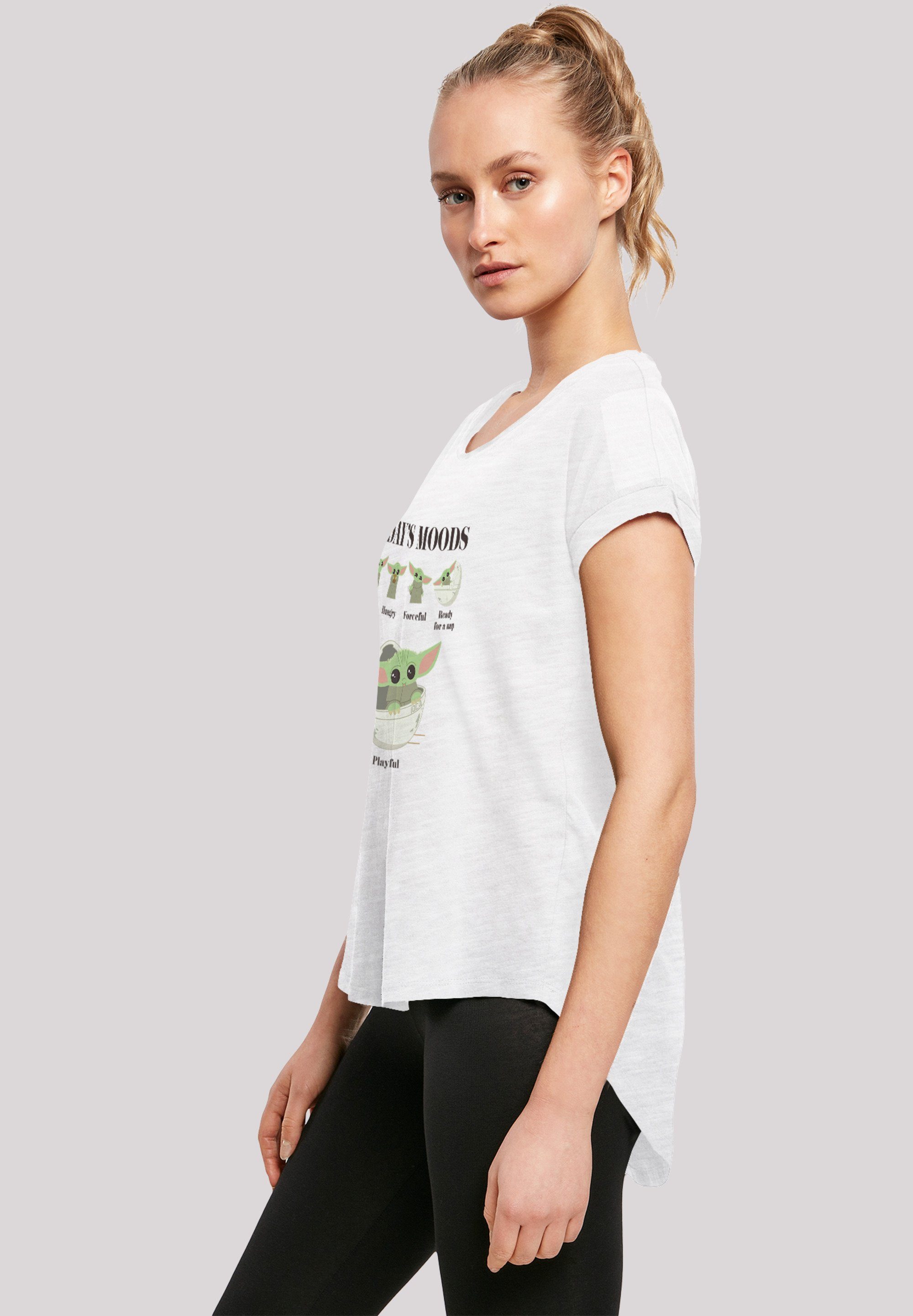 Damen Shirts F4NT4STIC T-Shirt Long Cut T Shirt 'Star Wars Mandalorian Child Moods'