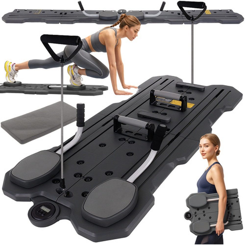 Trizand Fitnessmatte Übungsbrett Fitnessboard (Spar-Set, 1-St., Fettverbrennung), rutschfeste Füße und robuste Bauweise sorgen für stabilen Halt