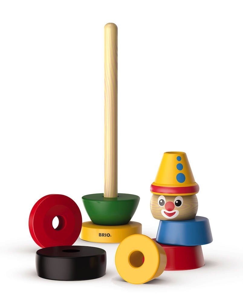BRIO® Steckspielzeug Brio Kleinkindwelt Holz Steckspielzeug Clown 9 Teile 30120
